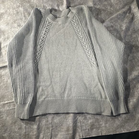 Simply Vera Vera Wang Light Gray Crew Neck Sweater Size Med - Picture 1 of 9